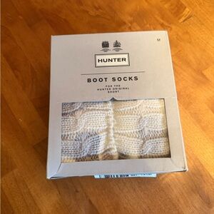 Hunter Cream Boot Socks for hunter original short sz m